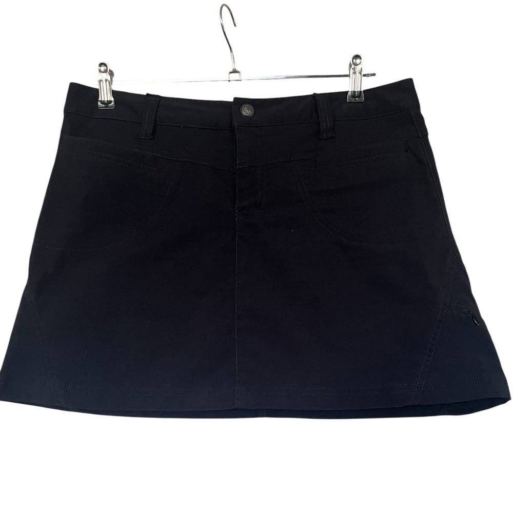 Athleta Skort Blk Activewear Athletic Skirt Shorts Pockets 8P Tennis Pickleball